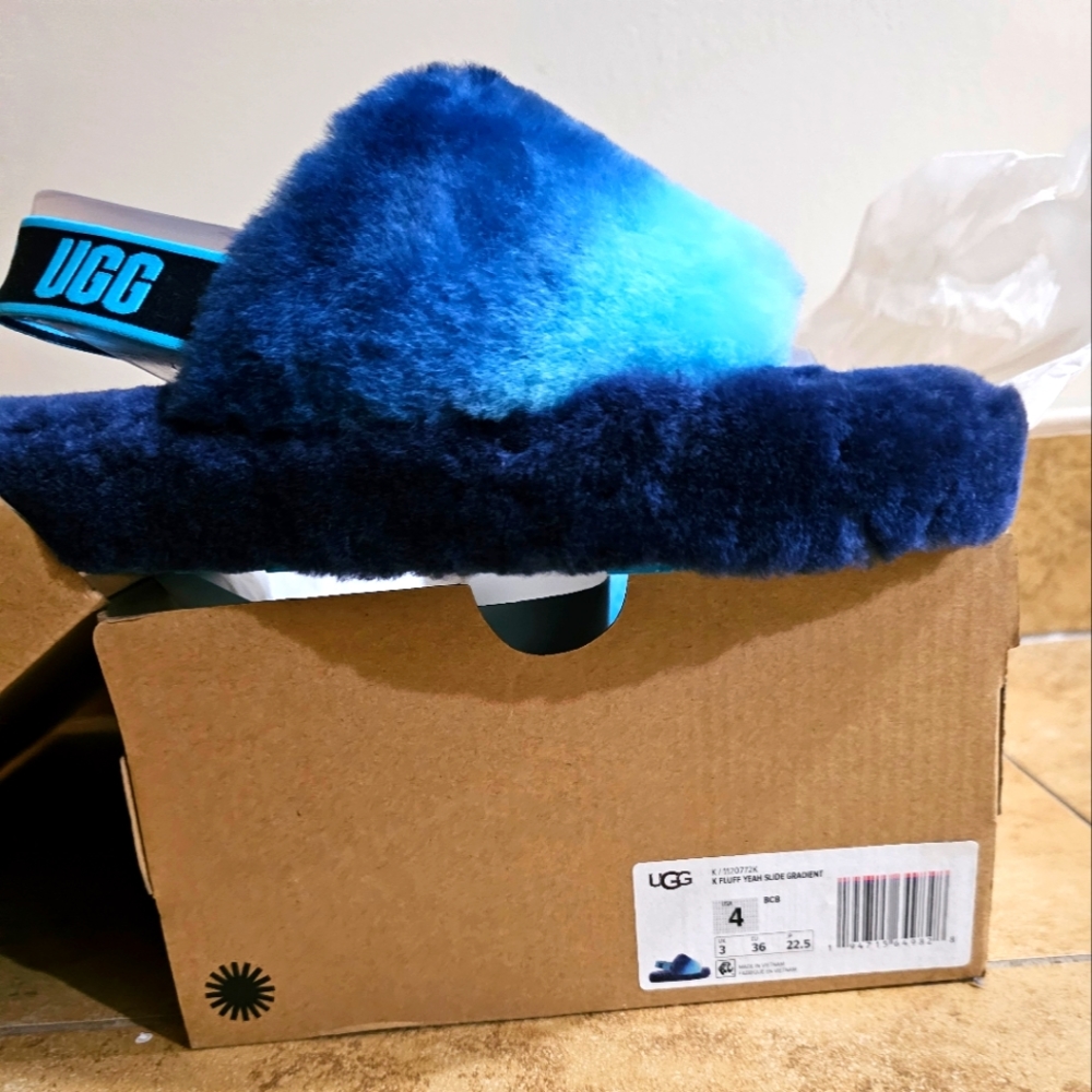 UGG Slides, Blue YOUTH 4